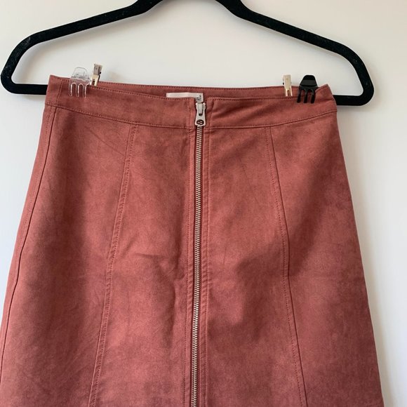 Salmon Wilfred Free New Zip-Up A-Line Mini Skirt - Picture 2 of 6